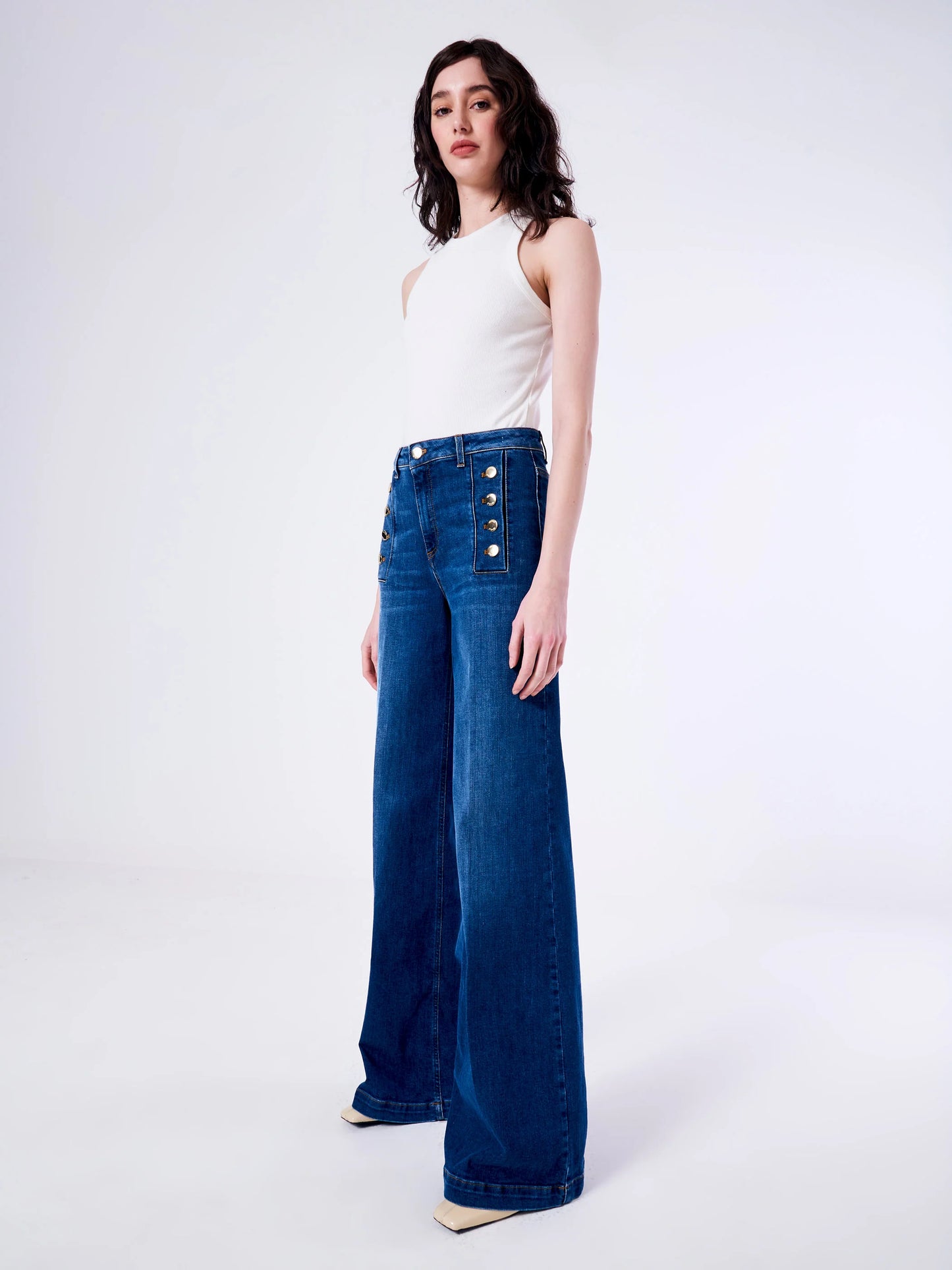 Giudith Jeans Med Knappar