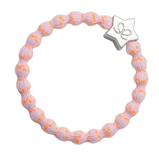 Silver Star Orange On Pink