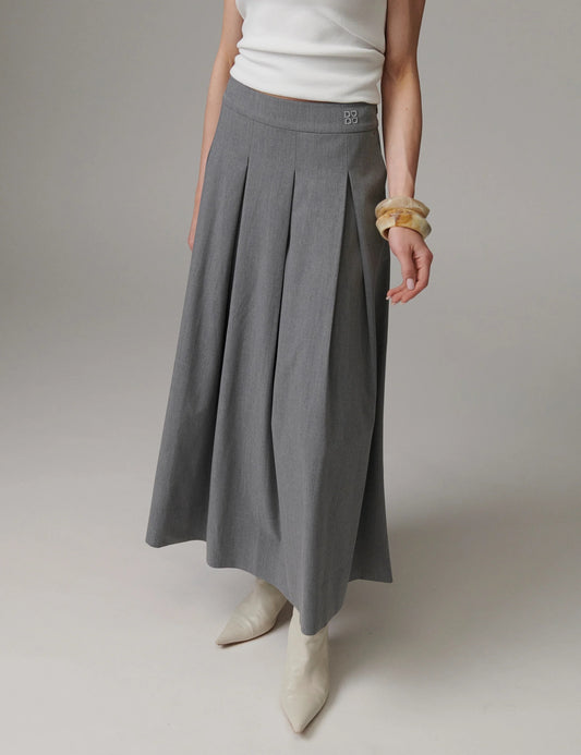 Chai Classic Gabardine Kjol Grå