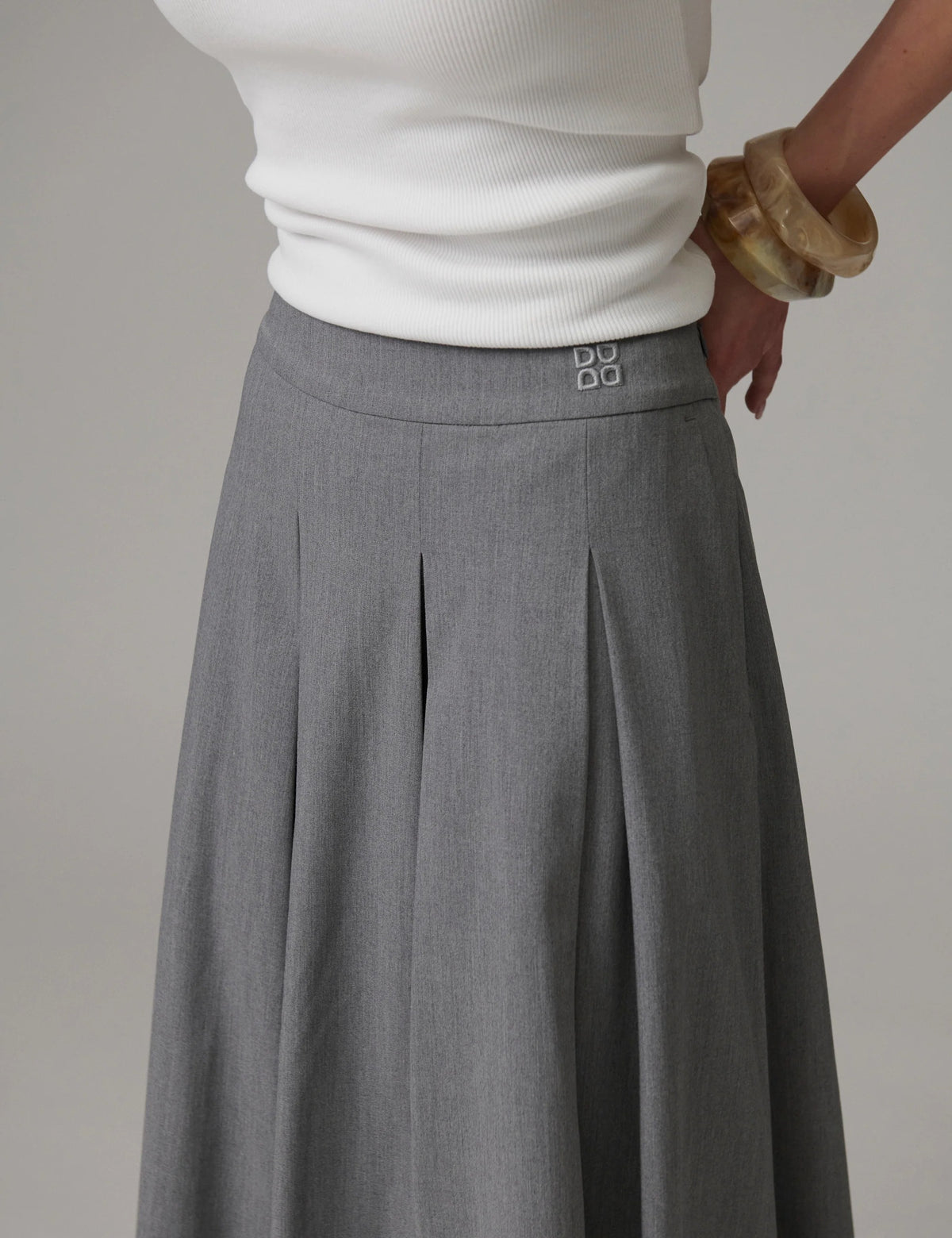 Chai Classic Gabardine Kjol Grå