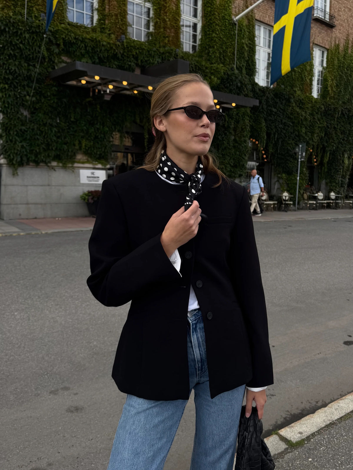 Polkadot Scarf Svart