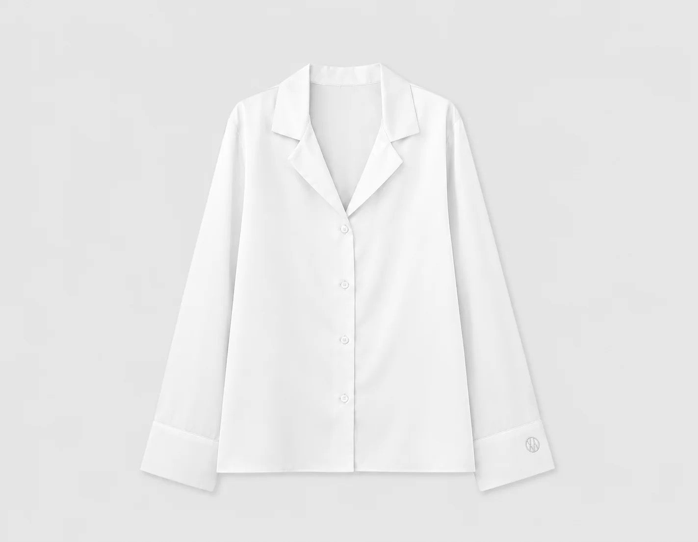 Satin Skjorta Vit
