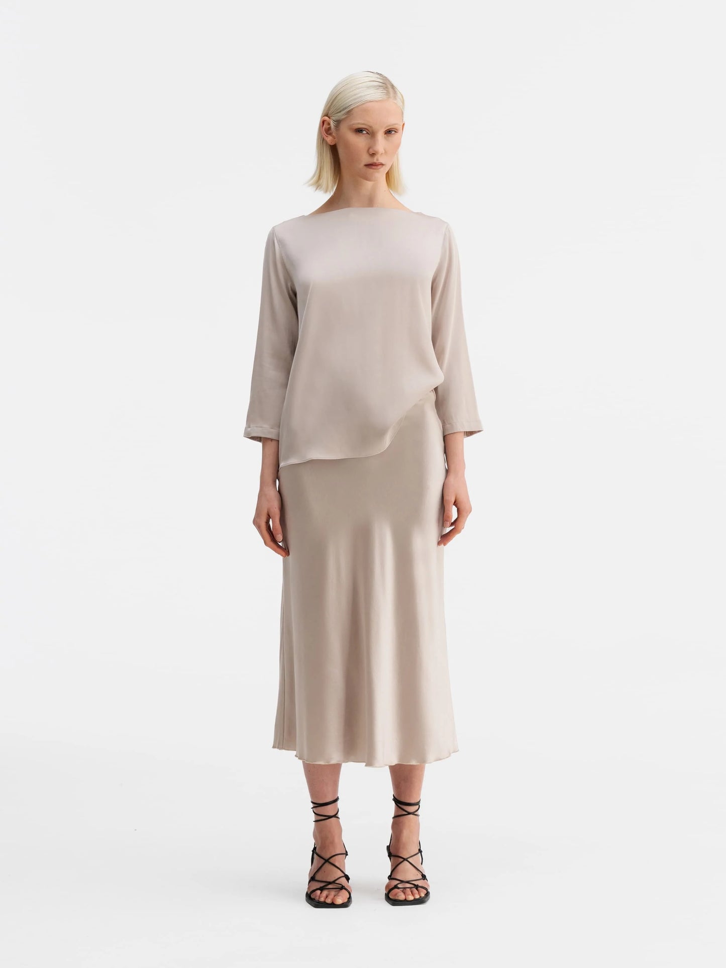 Hana Satin Silk Kjol