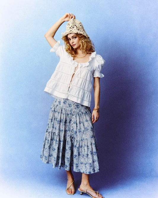 Poplin Bow Blus