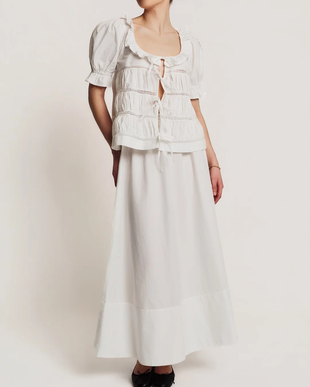 Poplin Bow Blus