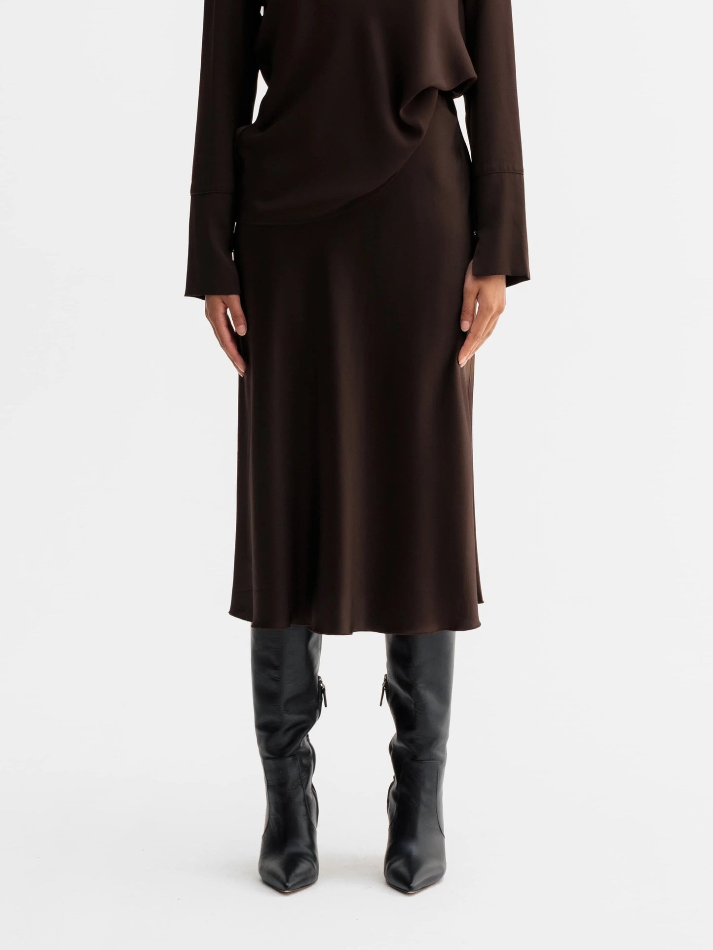 Hana Satin Silk Kjol