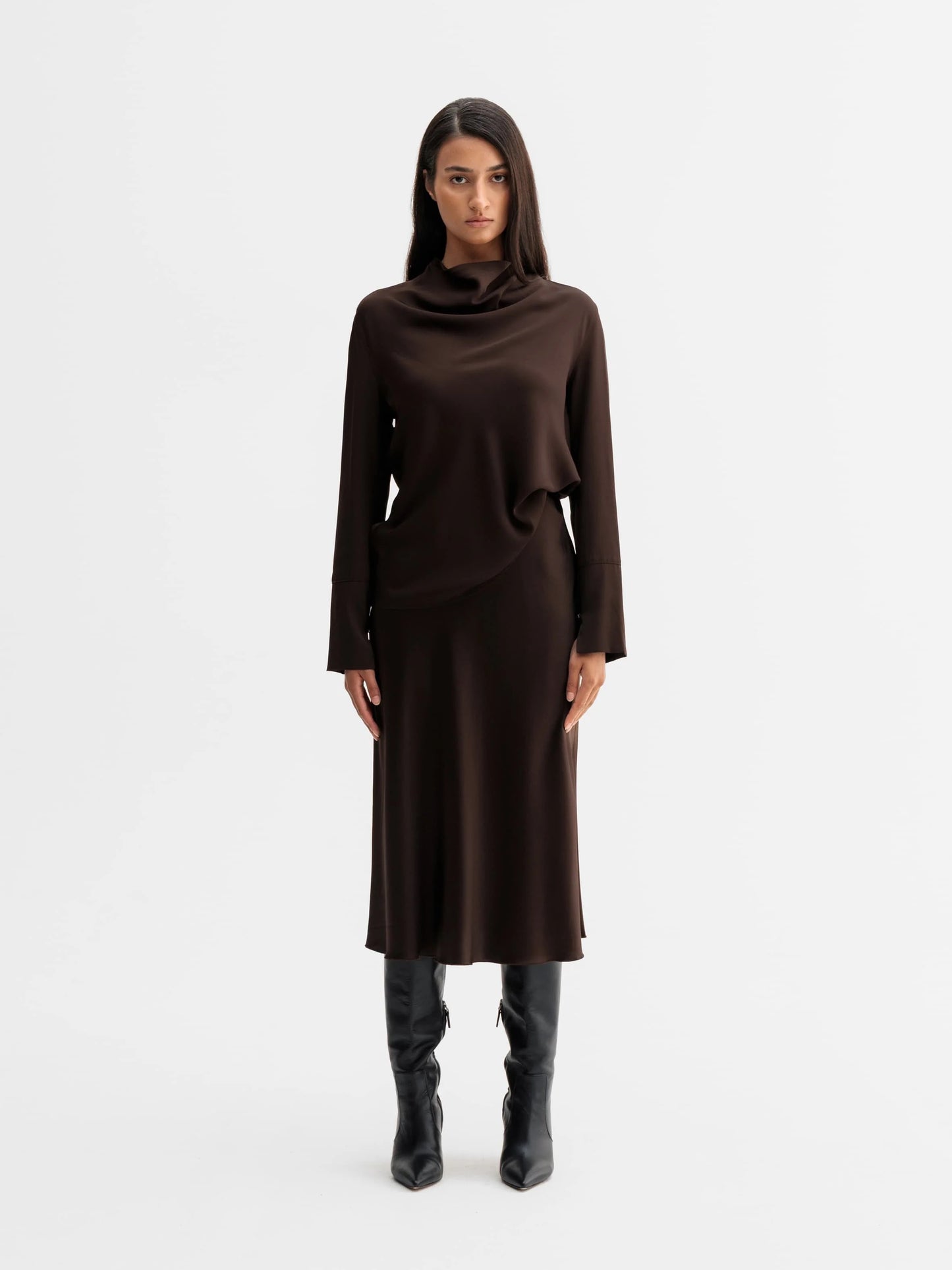 Hana Satin Silk Kjol